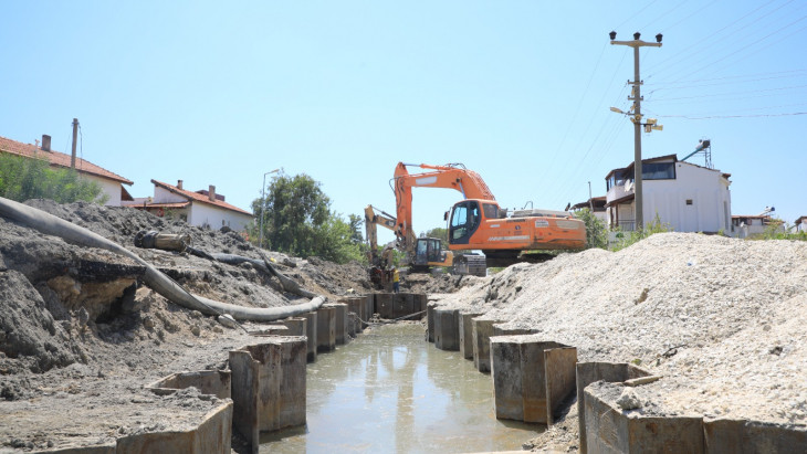 Ören'de Kanalizasyon İnşaatının yüzde 63'ü, Atıksu Artıma Tesisinin yüzde 15'i Tamamlandı
